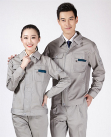 秋季灰色長(zhǎng)袖企業(yè)工作服訂做